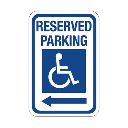 Reserved Parking Left Arrow Symbol Sign
12" x 18"